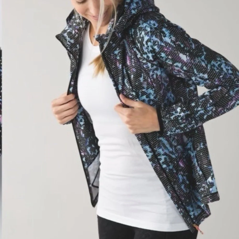 Lululemon Back Pack It Jacket Floral Sport Tranquil Blue Multi